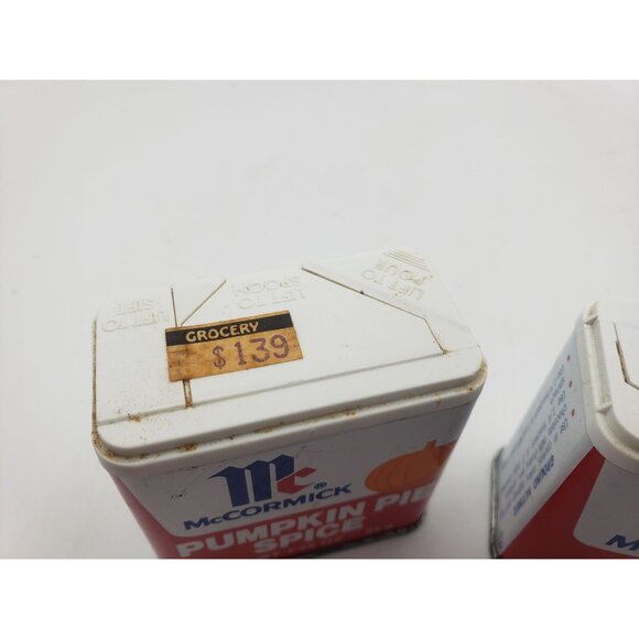 McCormick Metal Spice Tins Nutmeg Dill Seed Pumpkin Pie Spice Vintage - Picture 3 of 6